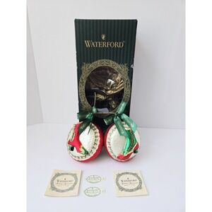 Waterford Christmas ornament glass Victorian Shoe Medallion 122308